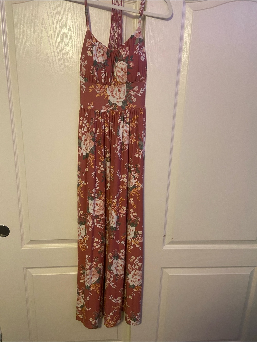 Derek Heart Floral Maxi Dress- Dusty Pink